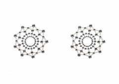 Наклейки на грудь из страз Burlesque Rowland White