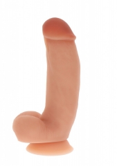 Фаллос с мошонкой на присосоке Silicone Dildo 7''