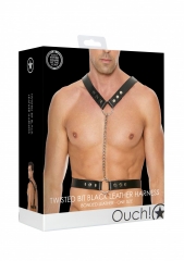 Мужская сбруя (портупея) Twisted Bit Black Leather Harness