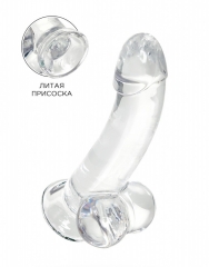 Небольшой прозрачный фаллос на присоске CRYST