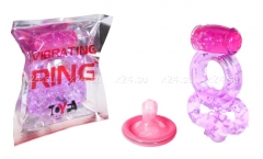 Виброкольцо на член и мошонку Vibrating Ring фиолетовый