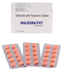 Malegra FXT (Sildenafil 100 мг + Fluoxetine 40 мг) лекарство для лечения преждевременной эякуляции (10 таб.)