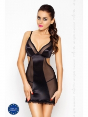 Игривый эротический пеньюар Passion WILMA CHEMISE SM черный